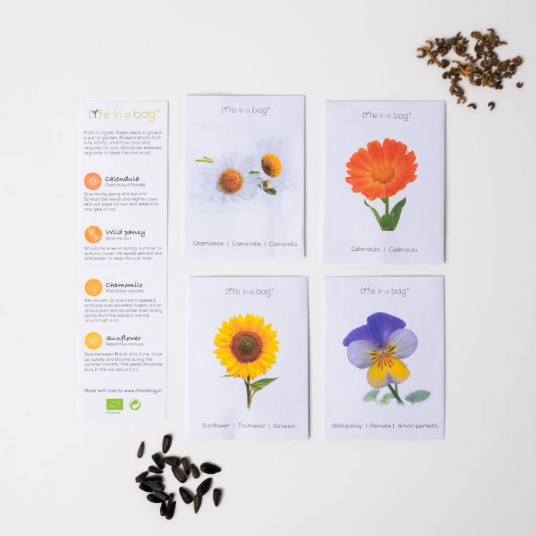 Organic seeds flowers