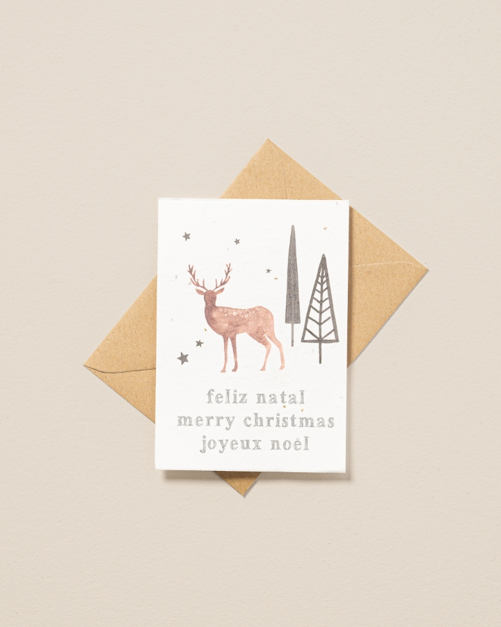 Imagen de Postal de Navidad en corcho para montar y plantar - Personalizado