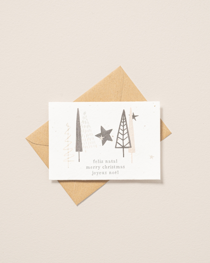 Imagen de Postal de Navidad en corcho para montar y plantar - Personalizado