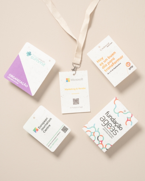 Credenciais para eventos